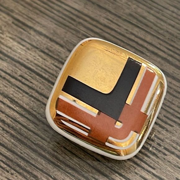 Vintage Avon 1987 “Porcelain Expressions” Diamond Shaped with Brown & Black - Picture 11 of 16